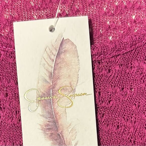 NEW Jessica Simpson Asymmetrical Purple Pink Sweater Size XS - Picture 3 of 9